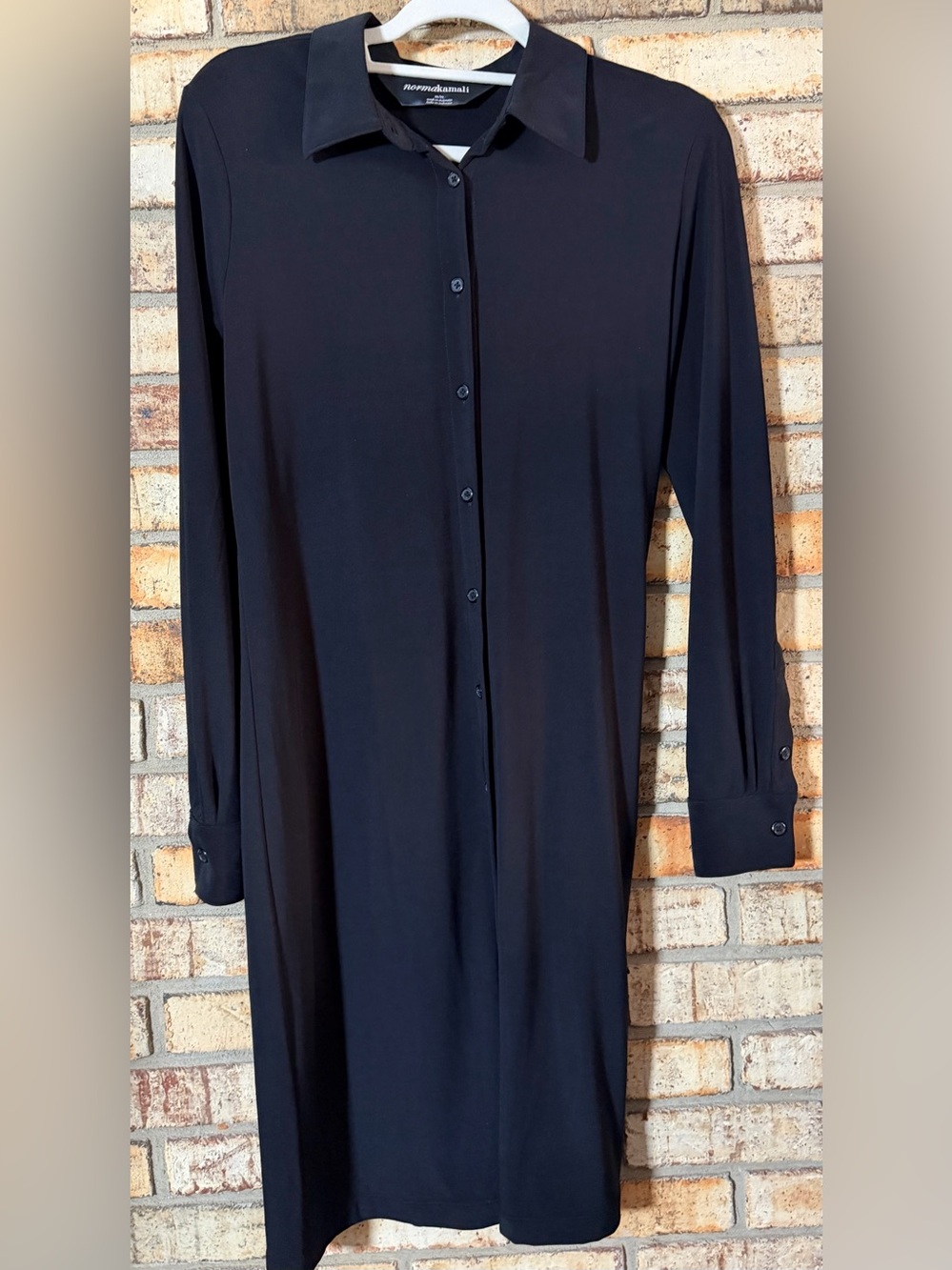Norma Kamali black shirt dress M